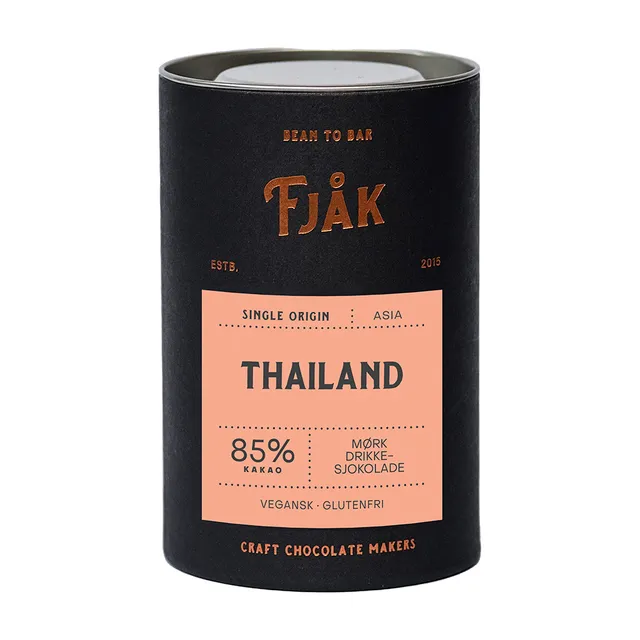 Fjåk Single Origin 85% Thailand drikkesjokolade mørk