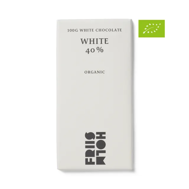 Friis-Holm White hvit sjokolade 100 g 40 % økologisk kakao