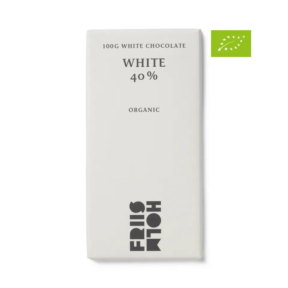 Friis-Holm White hvit sjokolade 100 g 40 % økologisk kakao