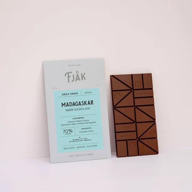 Fjåk 70% Madagaskar mørk sjokolade fruktig