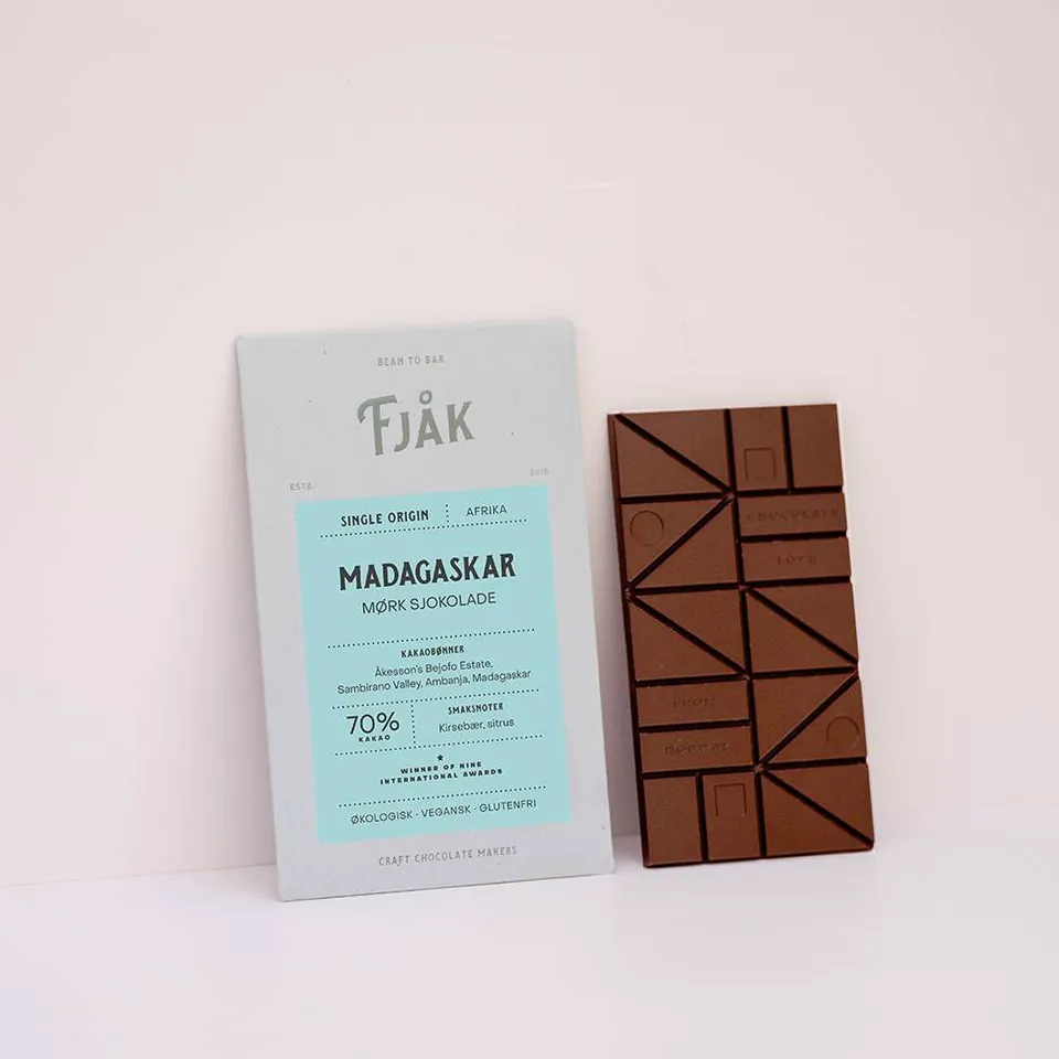 Fjåk 70% Madagaskar mørk sjokolade fruktig