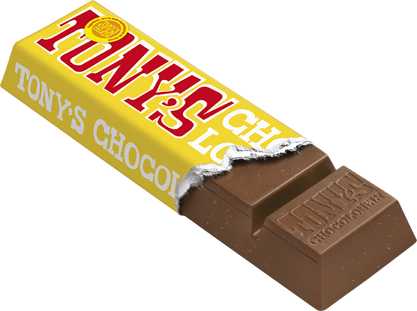 Tony's Chocolonely melkesjokolade mandel honning nougat 32 %