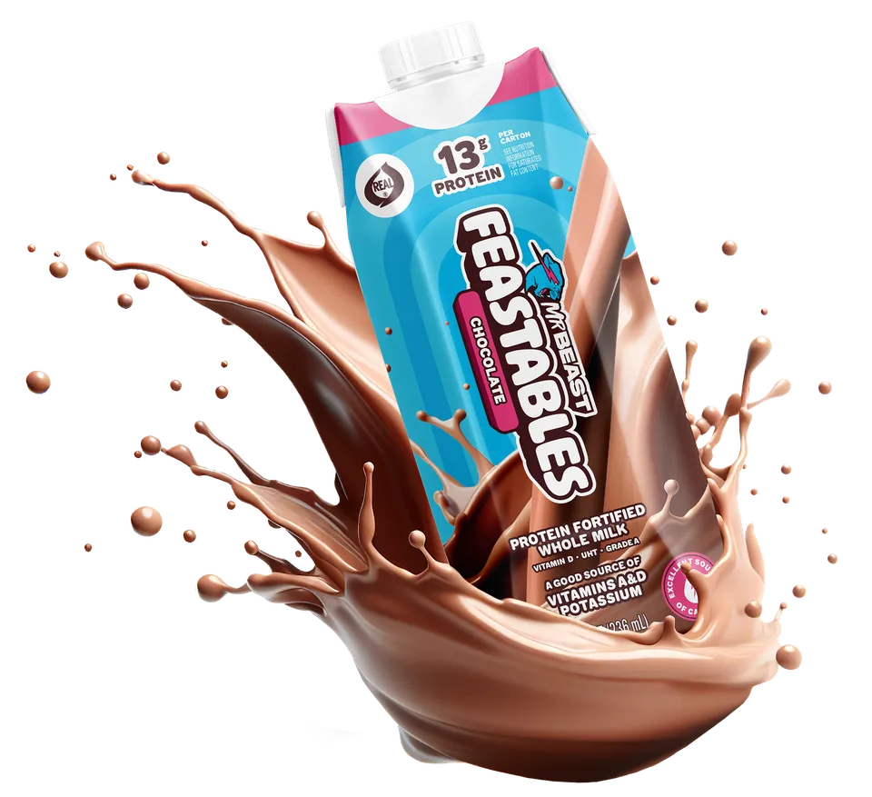 Feastables Chocolate Milk sjokolademelk 12 pk holdbar