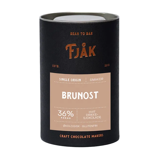 Fjåk Chocolate brunost drikkesjokolade karamellisert hvit