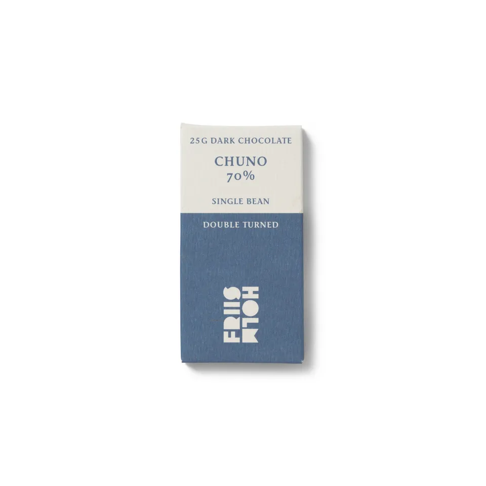 Friis-Holm Chuno Double Turned sjokoladeplate 70% 25 g