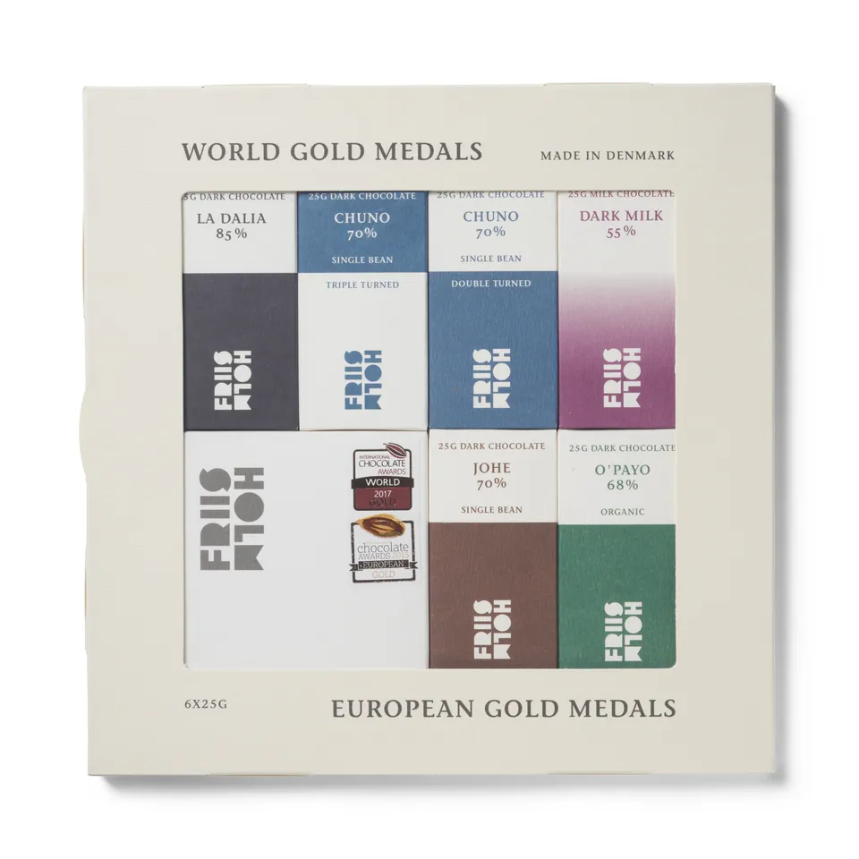 Friis-Holm Selection World Gold Winners sjokoladesett 6x25 g
