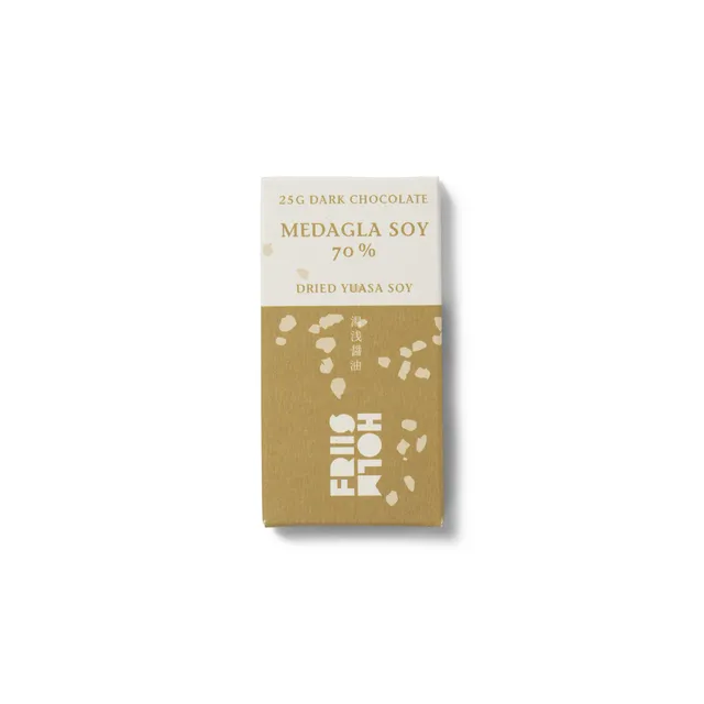 Friis-Holm Medagla Soy 70% mørk sjokolade 25 g soya