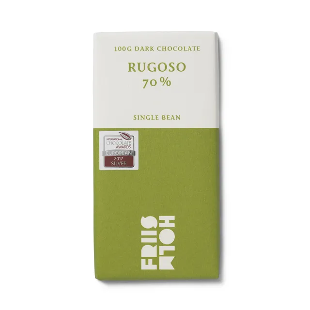 Friis-Holm Rugoso 70% mørk sjokoladeplate 100g bær