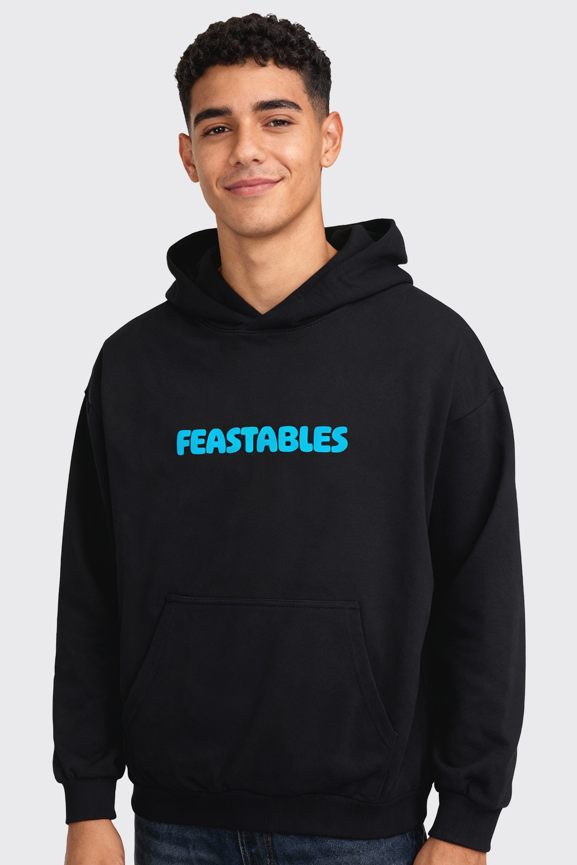 Feastables Retro Hoodie hettegenser svart