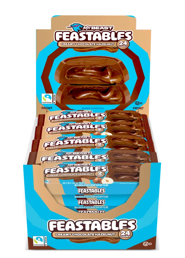Feastables Hazelnut Cups sjokoladekopper 24x2 pk hasselnøtt