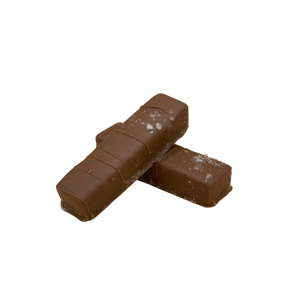 Sjokoladebutikken karamellnougat konfektstang melkesjokolade havsalt