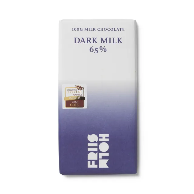 Friis-Holm Dark Milk 65% melkesjokolade 100 g mørk
