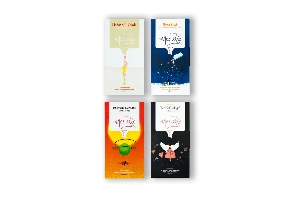 Mesjokke Absolutely Combi-Deal sjokoladesett 4x80g mørk melk blond