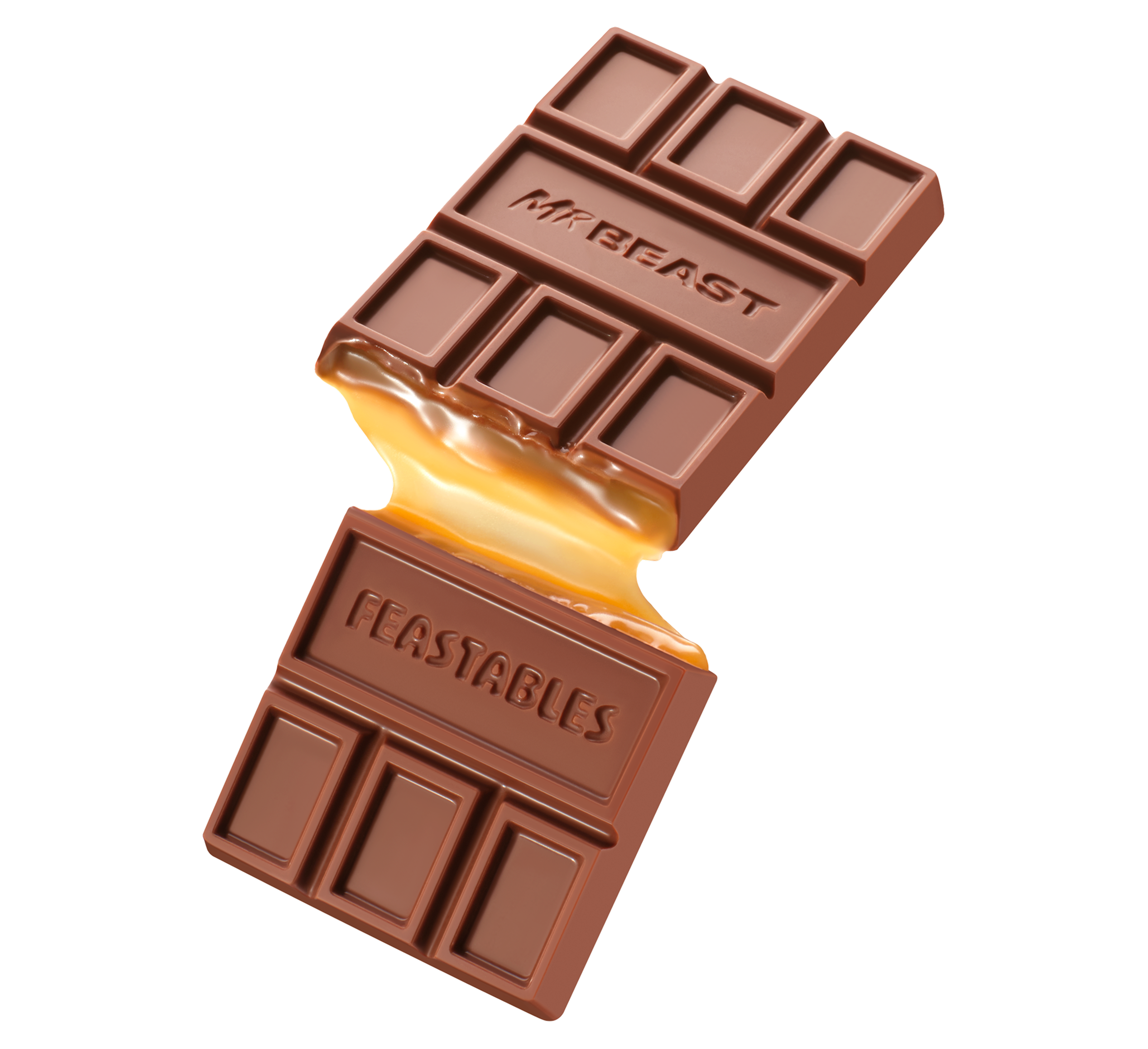 Feastables Caramel sjokoladeplate King 10 pk karamell