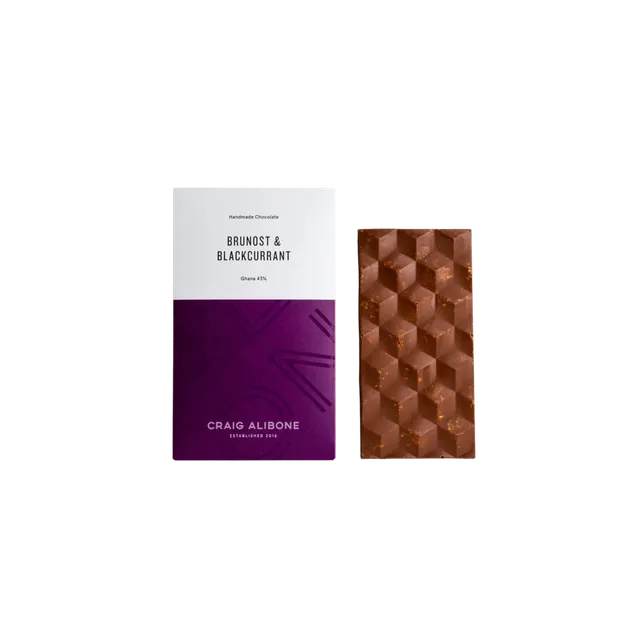Sjokoladebutikken Brunost solbær sjokoladeplate prisvinner