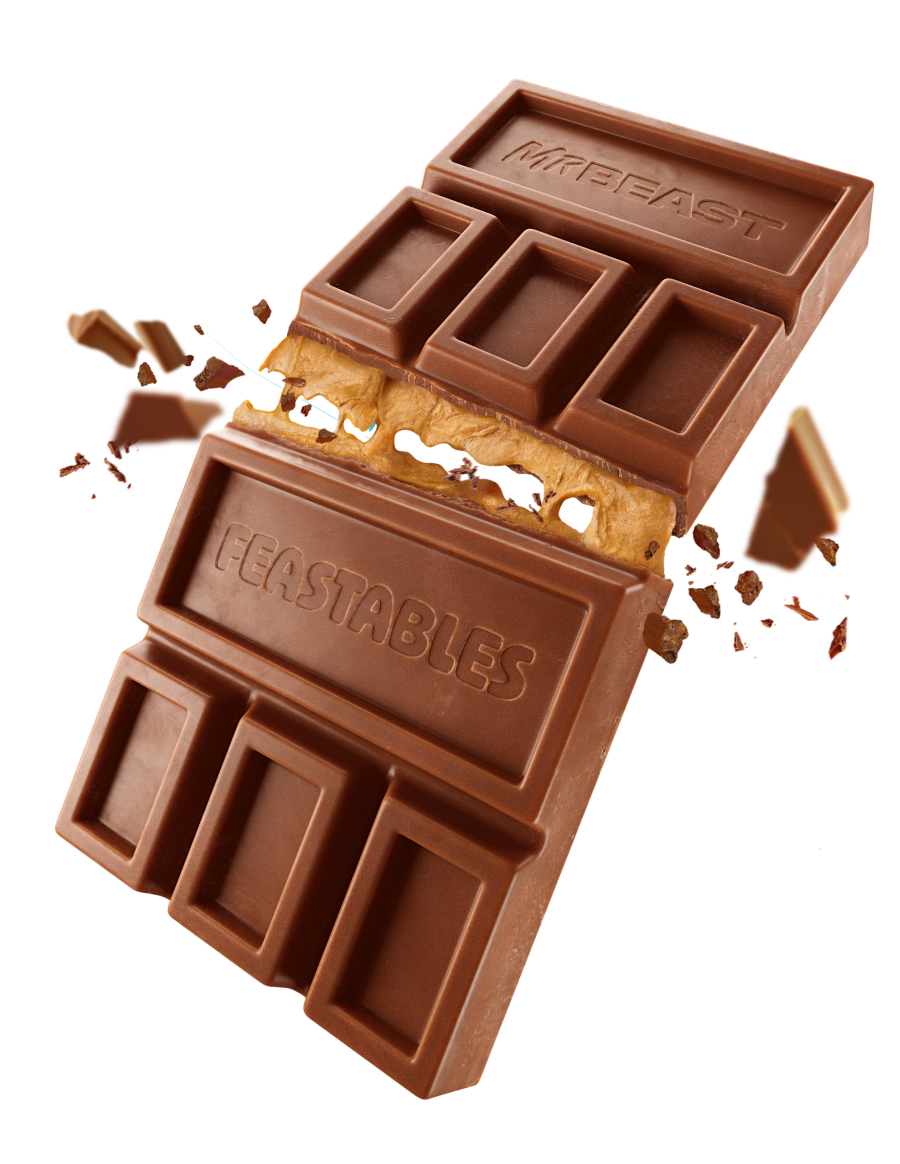 Feastables Peanut Butter sjokolade 10-pakning melk