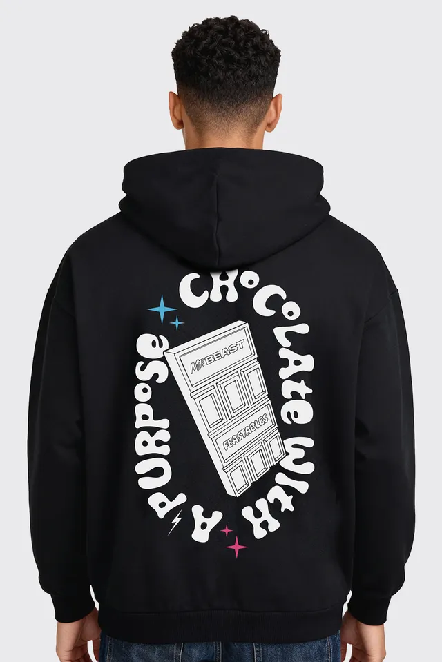 Feastables Retro Hoodie hettegenser svart