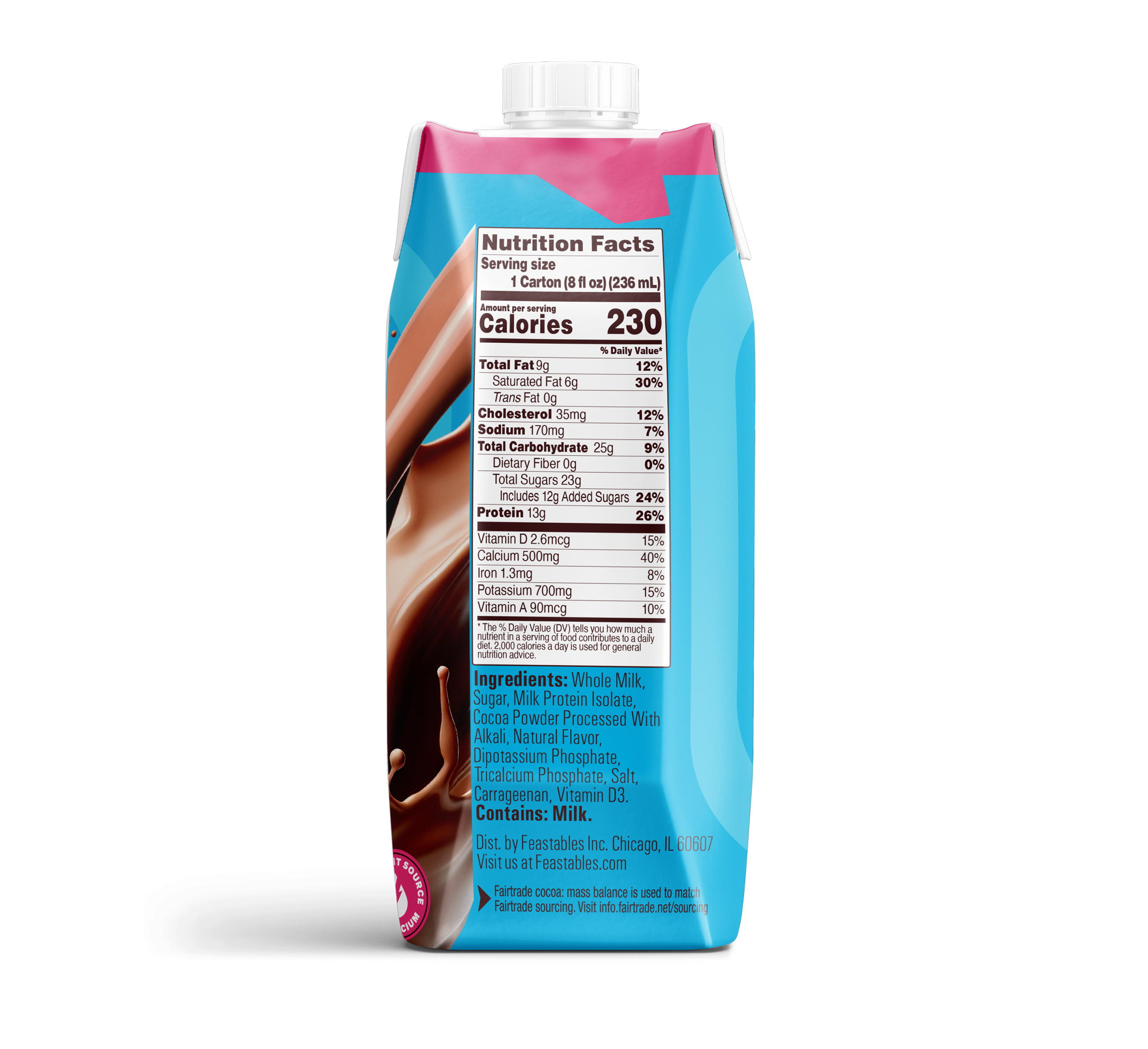 Feastables Chocolate Milk sjokolademelk 12 pk holdbar