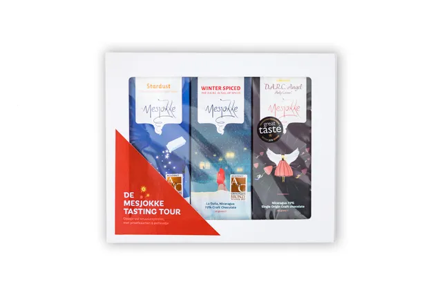 Mesjokke Tasting Tour sjokoladeplater 6x40g mørk melk hvit