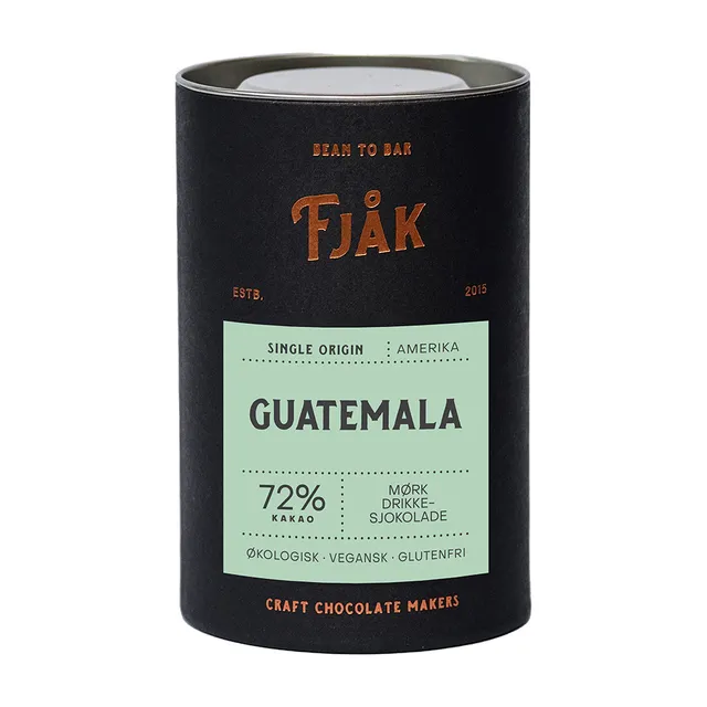 Fjåk Single Origin 72% Guatemala drikkesjokolade mørk