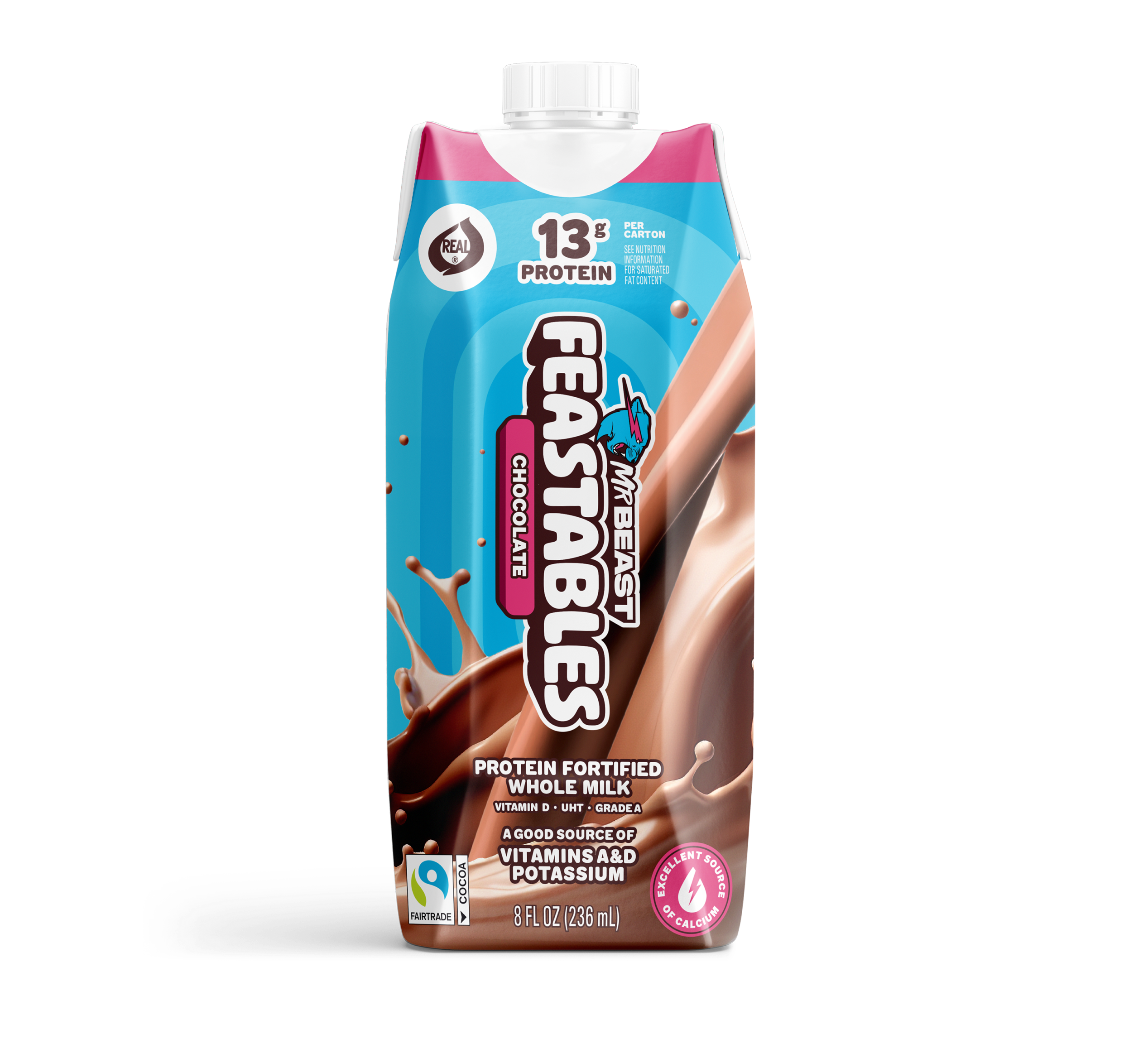 Feastables Chocolate Milk sjokolademelk 12 pk holdbar