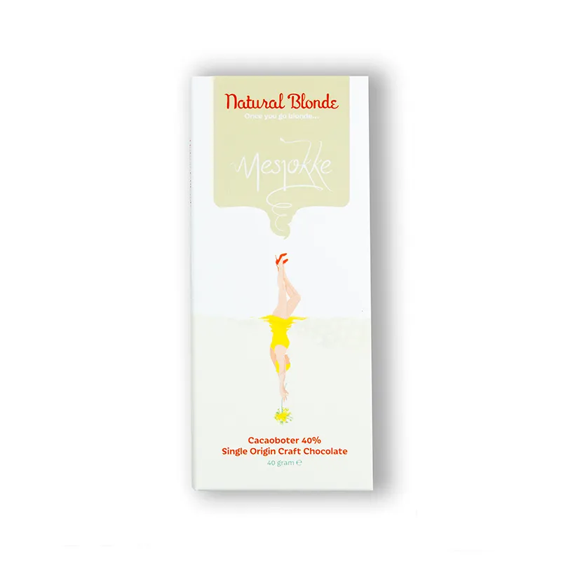 Mesjokke Natural Blonde sjokoladeplate 40g 40% fennikel