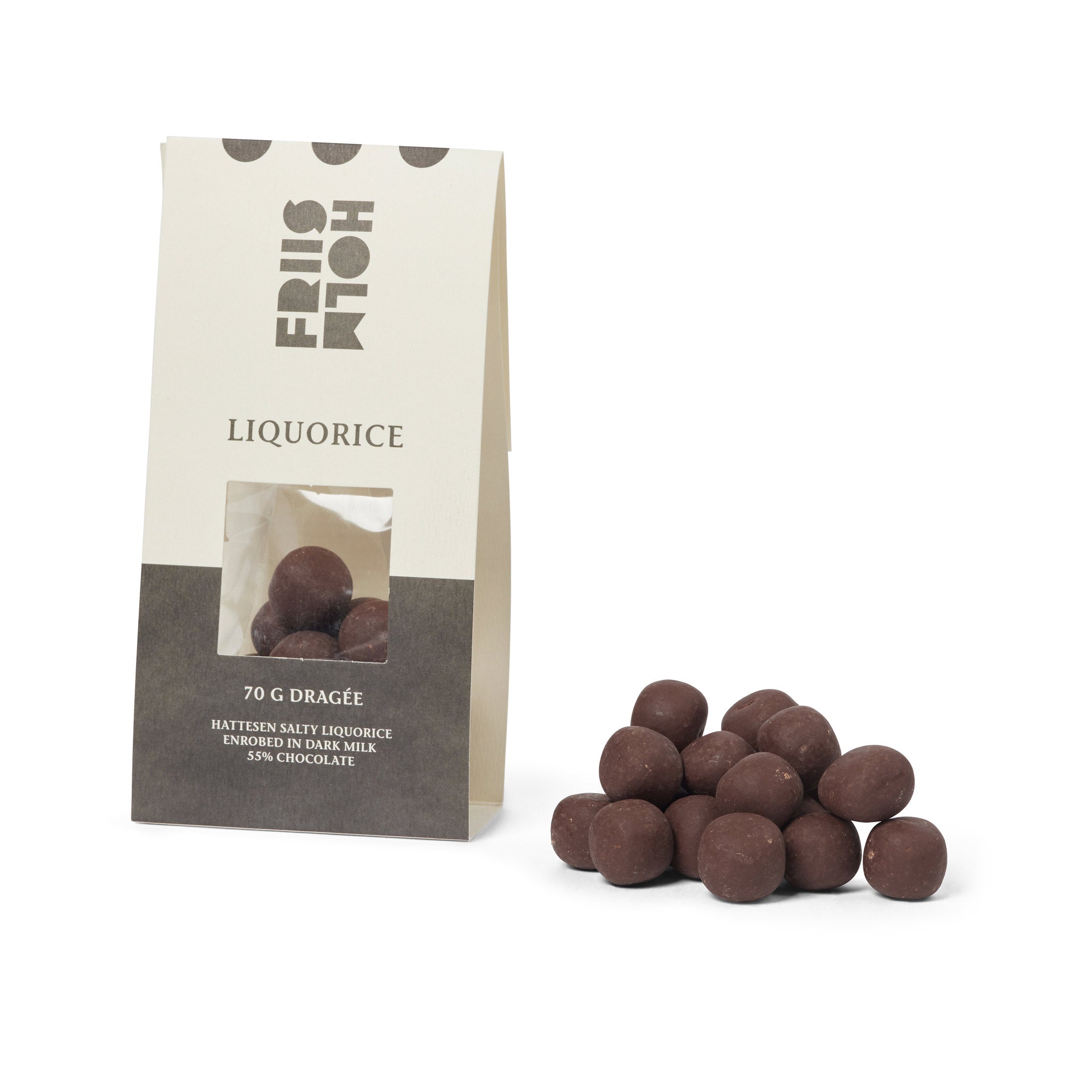 Friis-Holm Dragée Liquorice sjokoladelakris 70 g melk