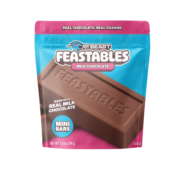 Feastables Milk Chocolate sjokoladebiter 5oz pose melk