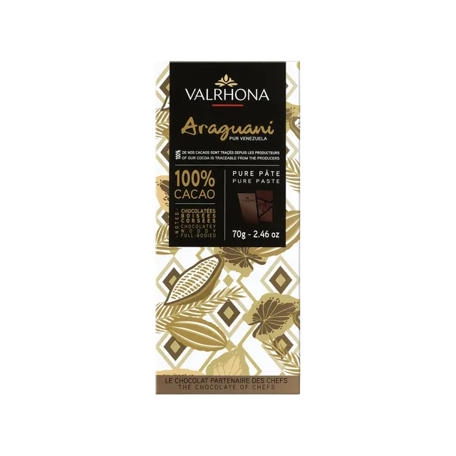 Valrhona Araguani 100% mørk sjokolade plate Venezuela