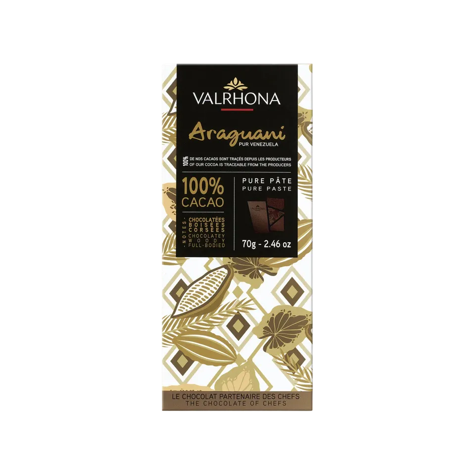 Valrhona Araguani 100% mørk sjokolade plate Venezuela