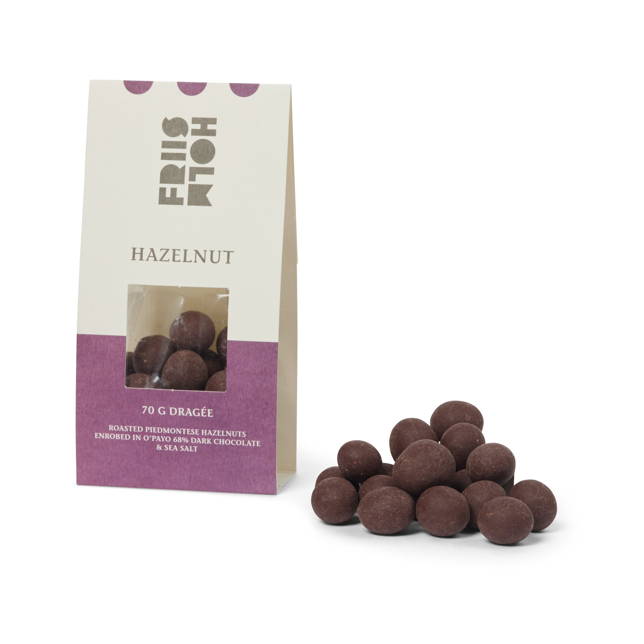 Friis-Holm Dragée Hazel sjokoladenøtter 70 g havsalt