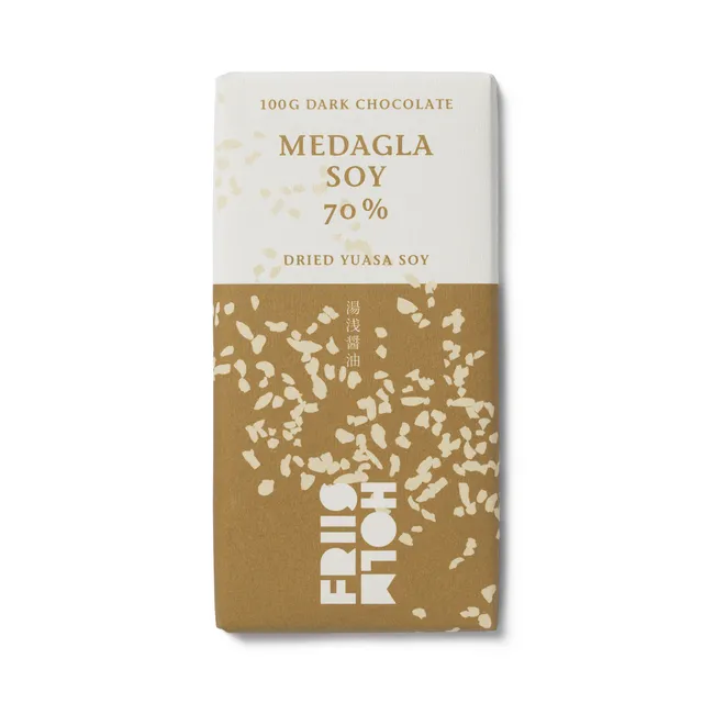Friis-Holm Medagla Soy mørk sjokolade 100 g 70 % med soya