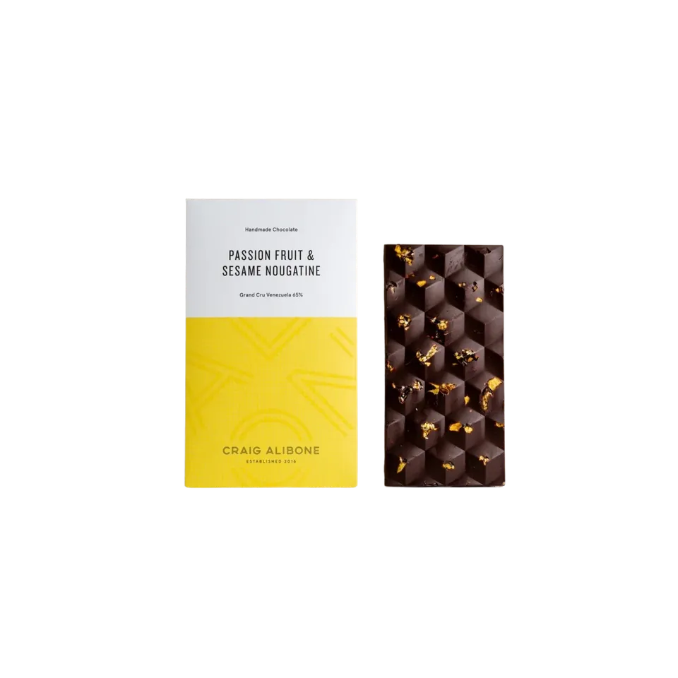 Sjokoladebutikken Passion Fruit Sesame sjokolade nougatine