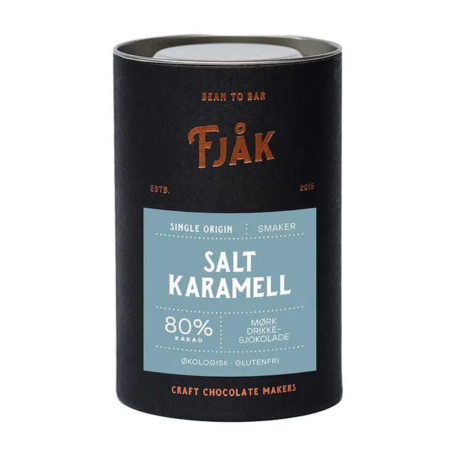 Fjåk salt karamell drikkesjokolade kremet