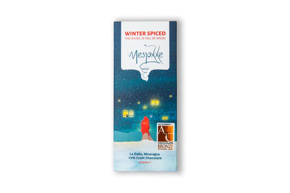 Mesjokke Winter Spiced sjokolade 40 g krydret 72%