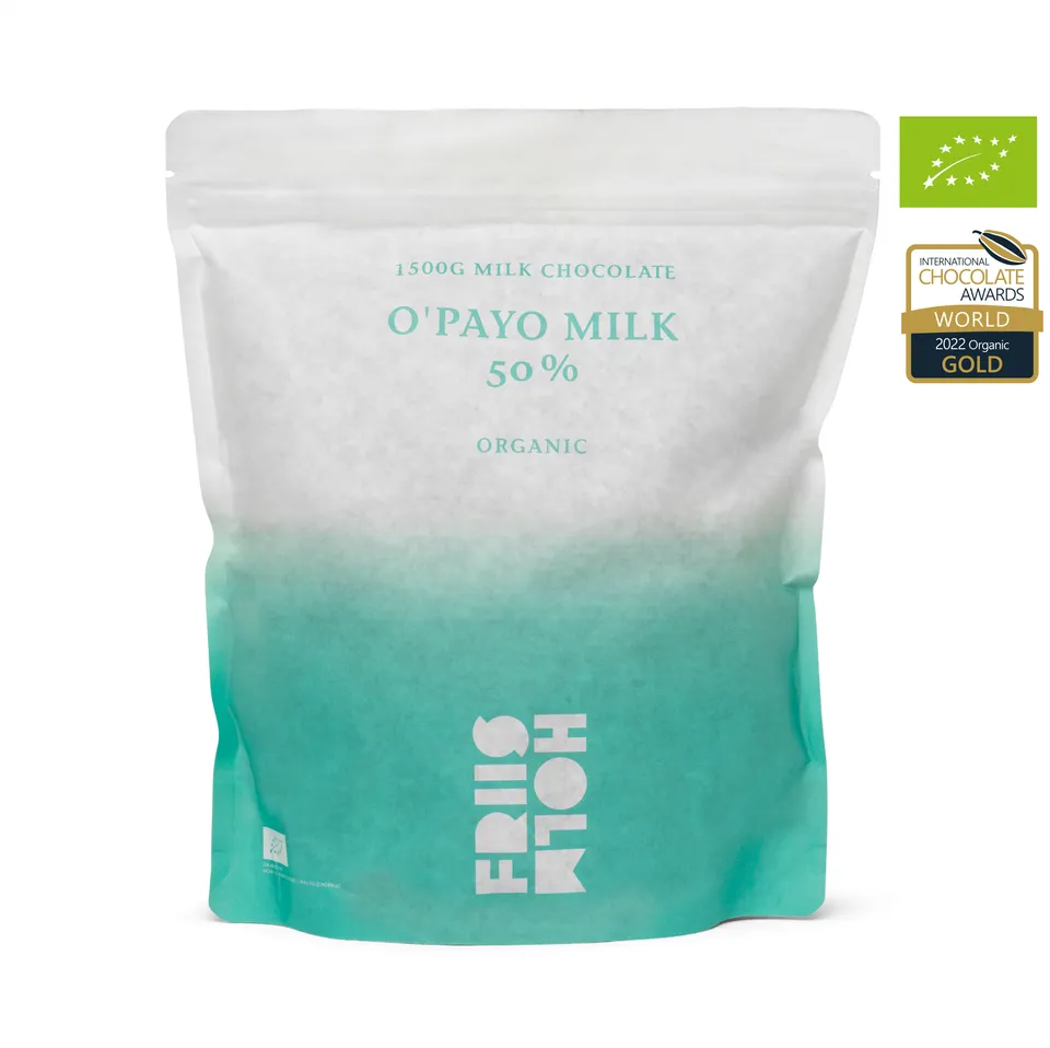 Friis-Holm O'Payo melkesjokolade 50% 1500 g økologisk