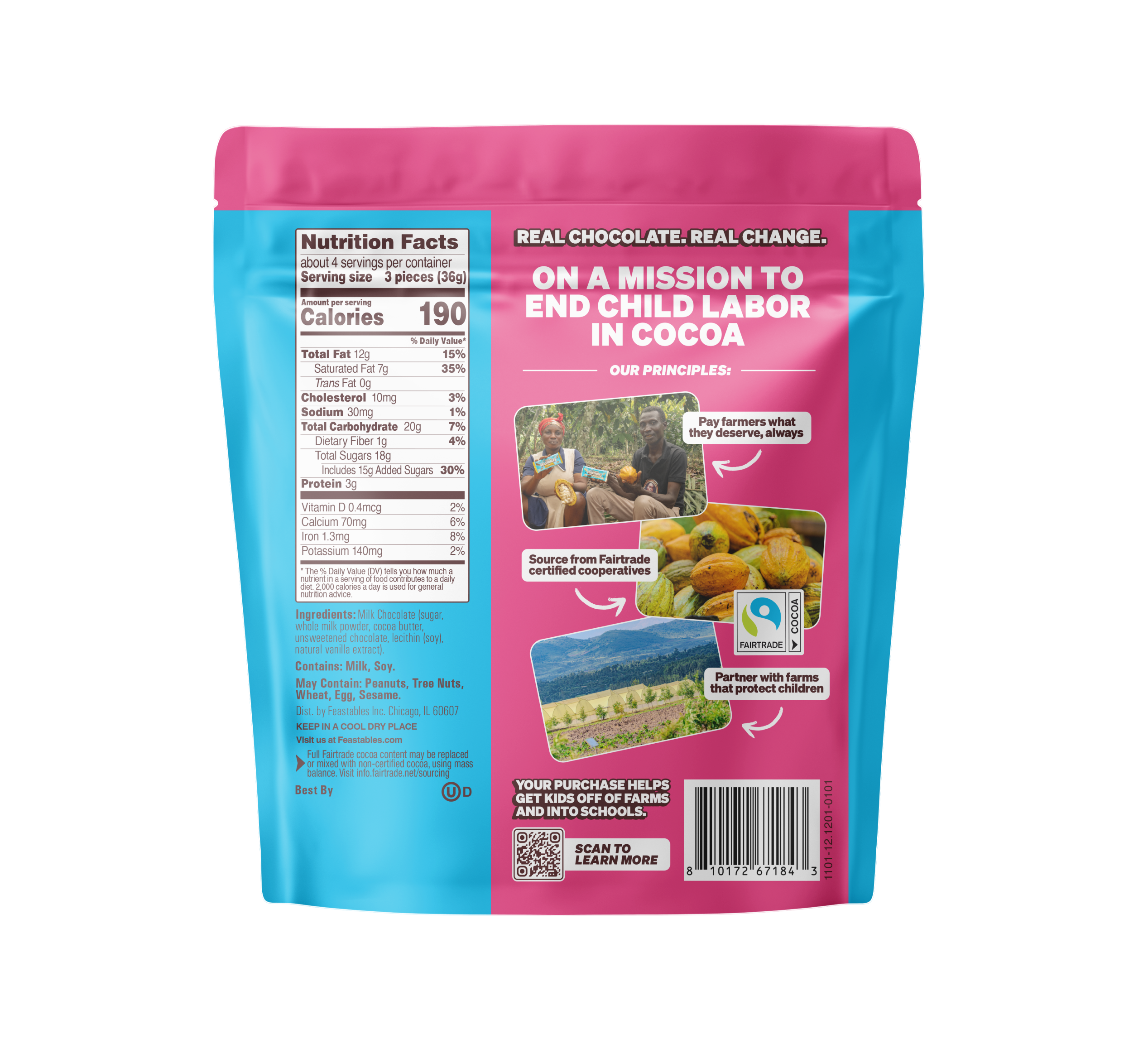 Feastables Milk Chocolate sjokoladebiter 5oz pose melk
