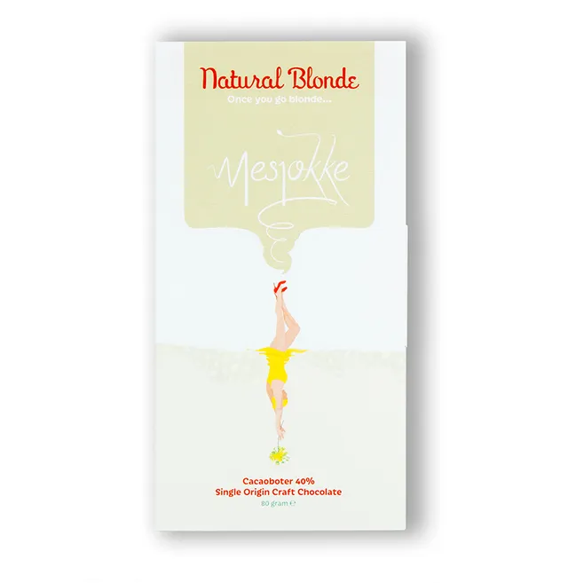 Mesjokke Natural Blonde sjokoladeplate 80g 40% fennikel