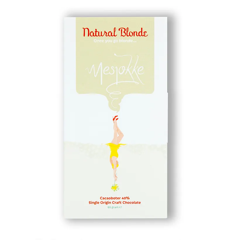 Mesjokke Natural Blonde sjokoladeplate 80g 40% fennikel