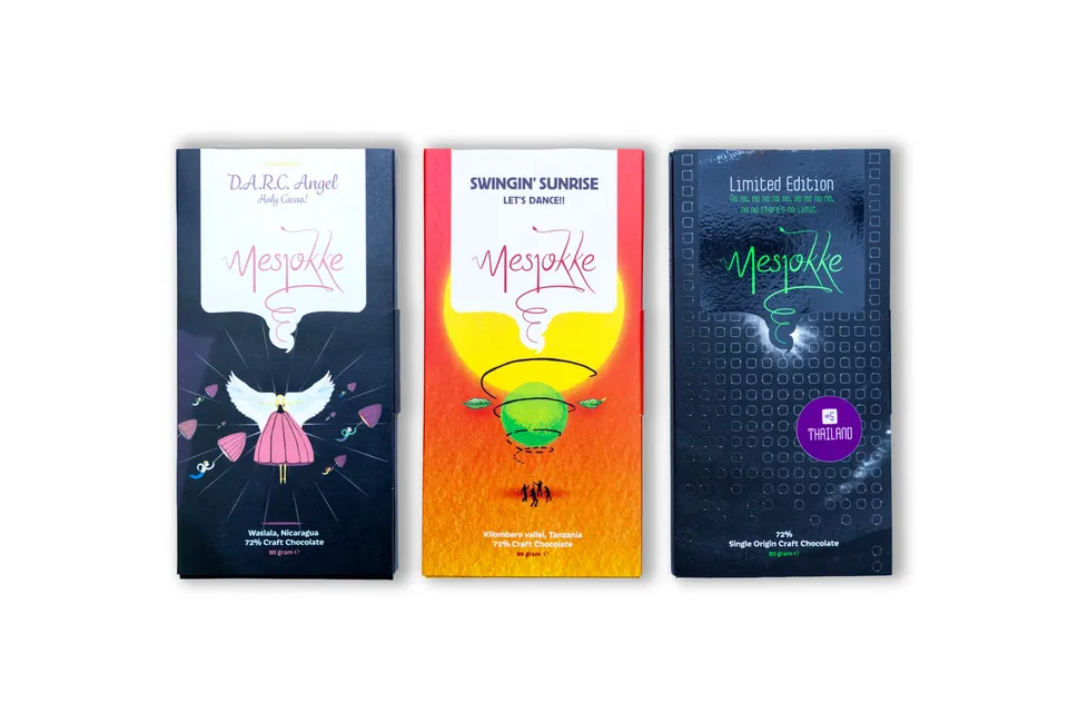 Mesjokke Pure and Vegan Combi-Deal sjokoladesett 3x80g 72%