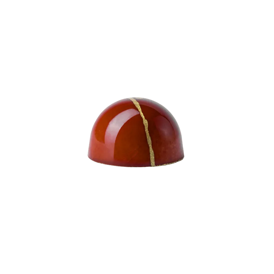 Trondheim Sjokolade Bringebær & Biscottino konfektbit