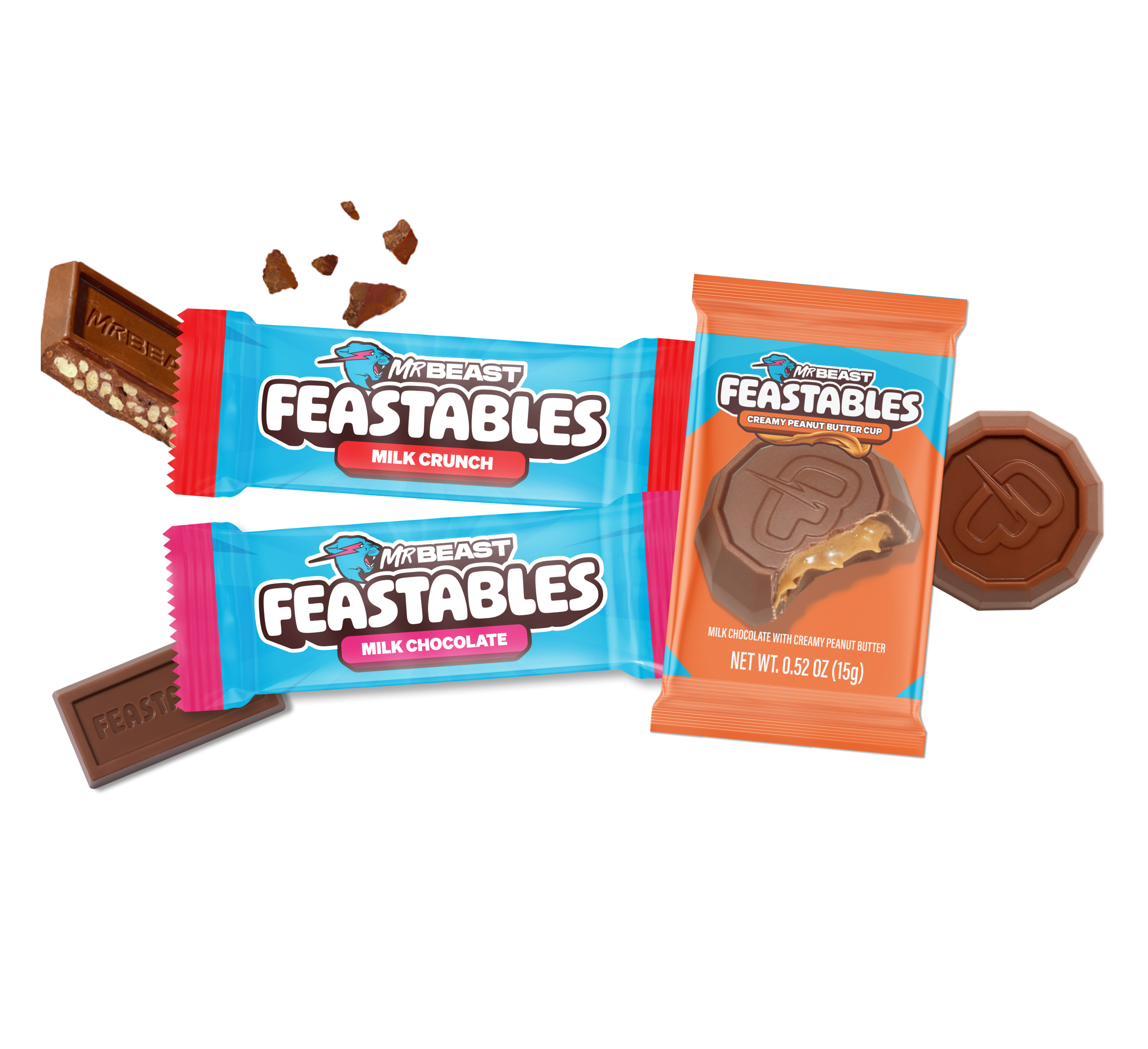Feastables Chocolate Variety sjokoladeboks 3 lbs blandet