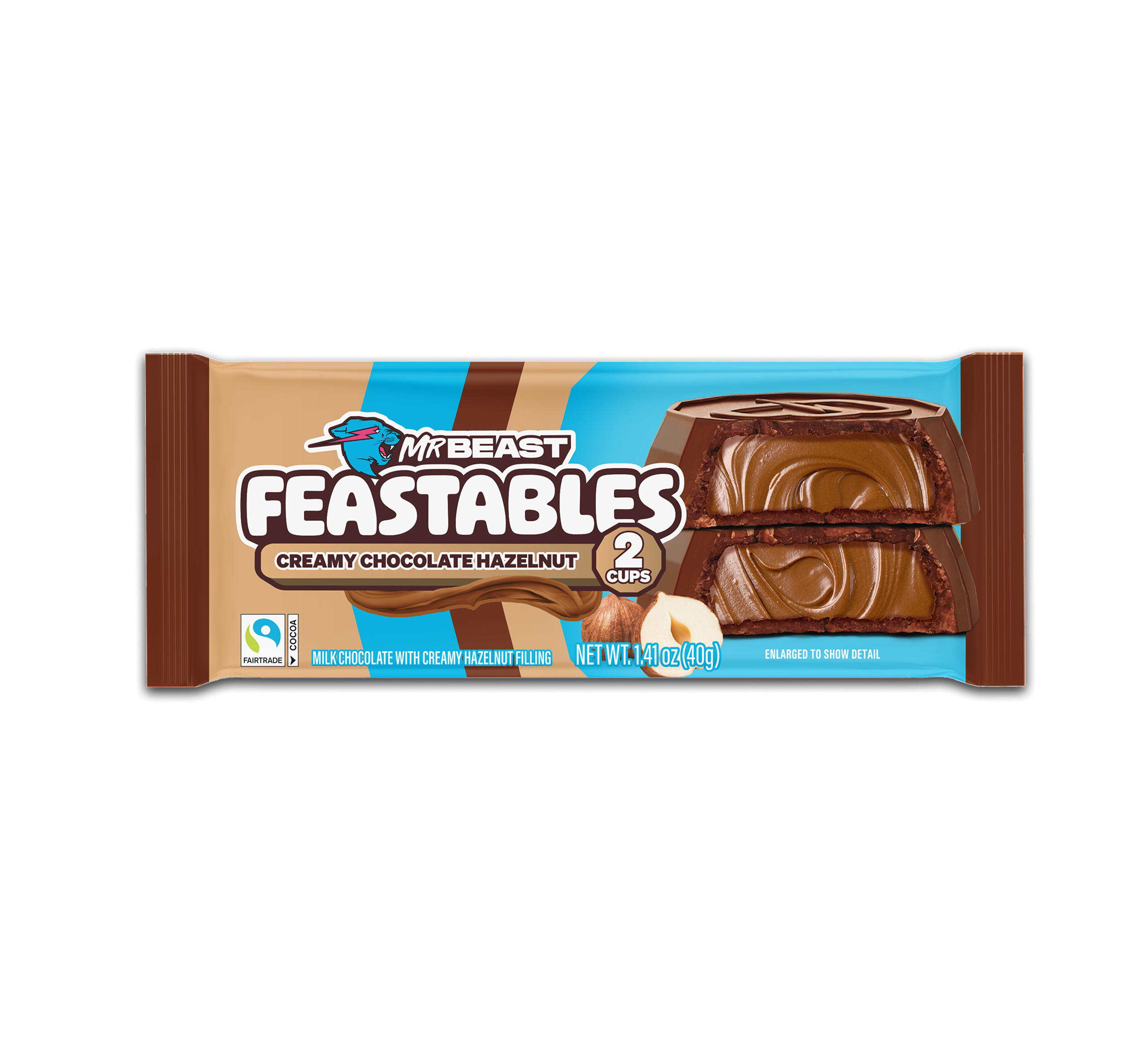 Feastables Hazelnut Cups sjokoladekopper 24x2 pk hasselnøtt