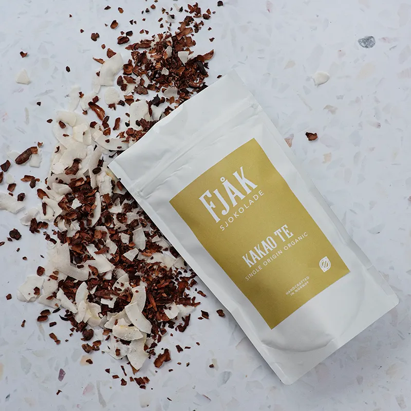 Fjåk Chocolate Kakaote kakao-te av skall