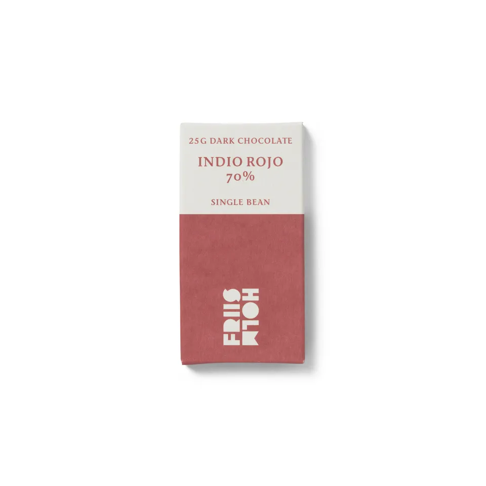 Friis-Holm Indio Rojo 70% sjokolade 25 g fruktig