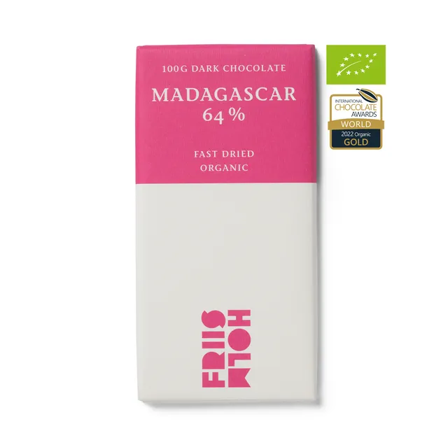 Friis-Holm Madagascar 64% mørk sjokolade 100 g syrlig