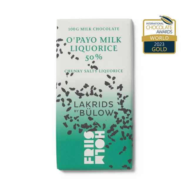Friis-Holm O'Payo Milk Lakris 50% sjokolade 100g saltlakris