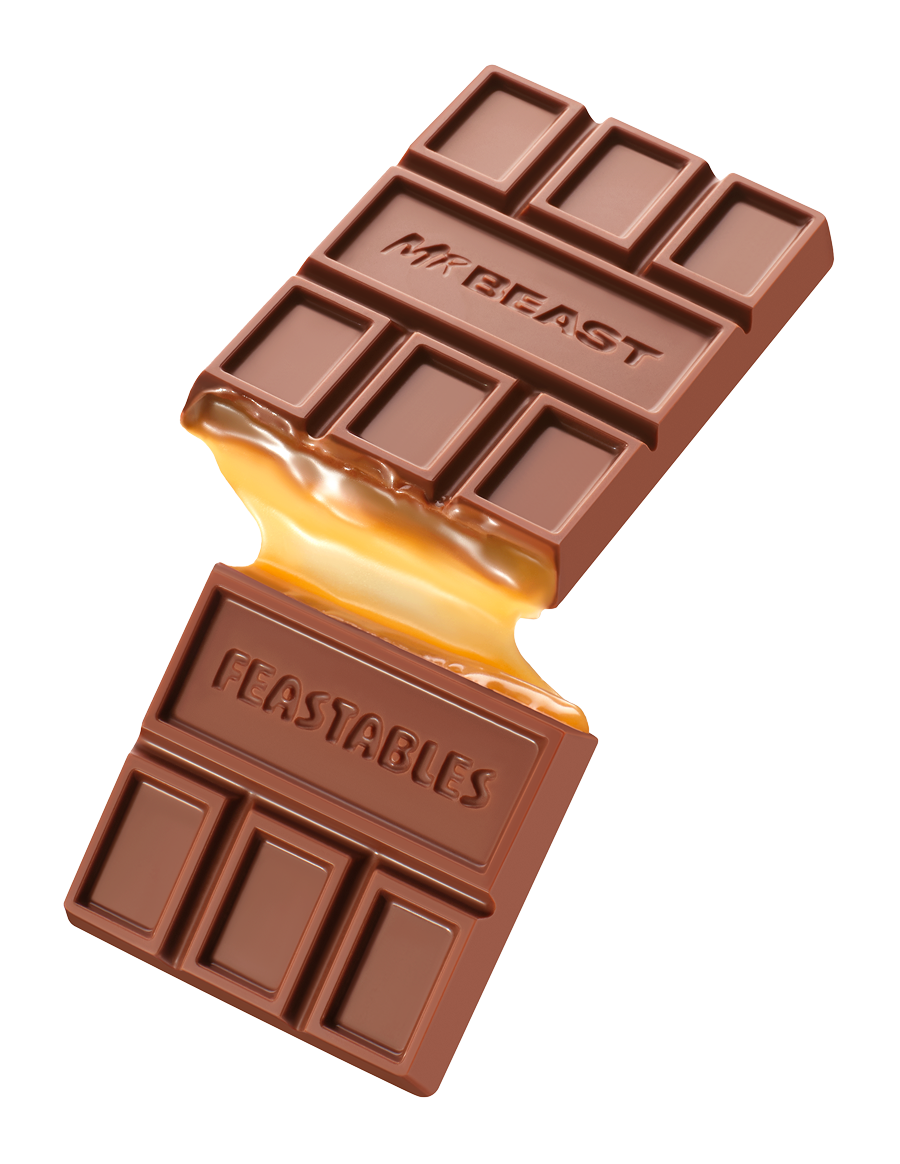 Feastables Caramel sjokoladeplate King 10 pk karamell