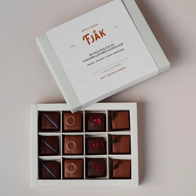 Fjåk Chocolate Caramels Collection konfekt 12 stk karamell
