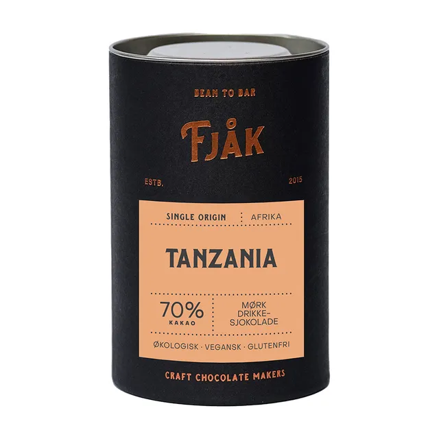 Fjåk Single Origin 70% Tanzania drikkesjokolade fyldig